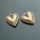 Lot of 100pcs mini brass love star heart dollhouse miniature toy/jewelry Charm CM599