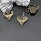 Lot of 100pcs mini brass love star heart dollhouse miniature toy/jewelry Charm CM621