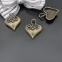 Lot of 100pcs mini brass love star heart dollhouse miniature toy/jewelry Charm CM621