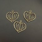 Lot of 500pcs mini brass love star heart dollhouse miniature toy/jewelry Charm CM608