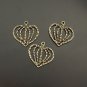Lot of 500pcs mini brass love star heart dollhouse miniature toy/jewelry Charm CM608