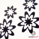 Lot of 2 Sets 3D Solid Heart wood Wall Stickers/Home black Decor