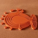 1 set 3D Solid fish wood Wall Stickers/Home orange Decor