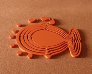 1 set 3D Solid fish wood Wall Stickers/Home orange Decor