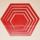 2 set 3D Solid hexagon wood Wall Stickers/Home red Decor