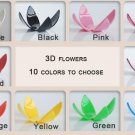 10pcs 3D Wall Sticker flower Home Decor Room pop up Decorations Stickers 10cm