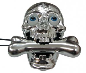Corded Unique Decorative halloween creepy cross bone skull Telephone silver TL010