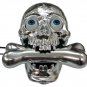 Corded Unique Decorative halloween creepy cross bone skull Telephone silver TL010