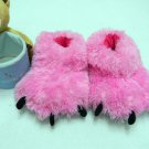 Adult Plush Monster PIG Foot Paw Animal Claw Slipper party pink SH021