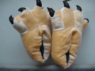 Adult Plush Monster Donkey Foot Paw Animal Claw Slipper party shoe yellow SH034