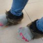 Adult Plush Monster Donkey Foot Paw Animal Claw Slipper party shoe yellow SH033