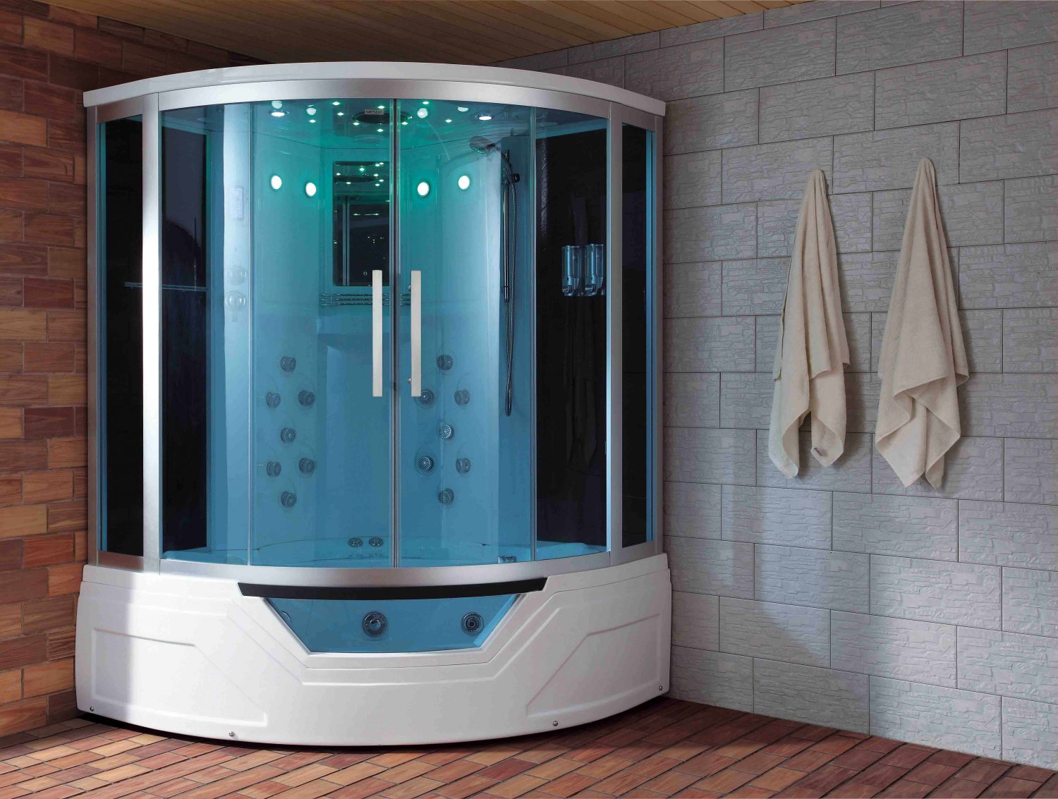 59" Eagle Bath WS-703 Steam Shower Sauna Enclosures W/ Whirlpool ...