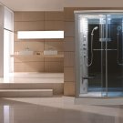 50" EAGO Platinum DZ972F8 Steam Shower Enclosure Unit (White)