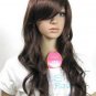 Woman long Dark Brown Cosplay Party Hair wigs WL40