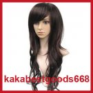 Woman Long Wave Dark Brown Cosplay Party Wig Wigs WL16