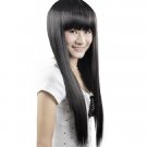 LONG BLACK STRAIGHT COSPLAY PARTY HAIR FULL WIGS WL53
