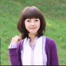 Woman  Short Dark Brown BOBO Fashion  Wigs With Wig Cap WD02