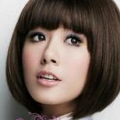 Woman Short Straight  Light Brown Fashion  Wigs With Wig Cap  WD10