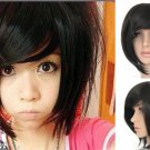 Woman Short  Straight  Dark Brown  / Black Fashion  Wigs With Wig Cap  WD13