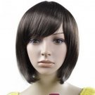 Dark Brown Short Straight Cosplay Party Hair Full wigs WD47