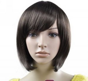 Dark Brown Short Straight Cosplay Party Hair Full wigs WD47
