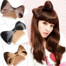 Girl's Hair Comb Bow Tie Hairpin Wig Extensions PP11