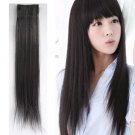 Girl's Clip On Straight Hairpiece Wig Hair Slice Wig Extensions PP16