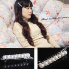 Girl's Lady Woman Artificial Pearl Headband Tie Hairpin PP35