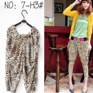 Lady Woman Harlan Leopard Render Pants Ice Silk Trousers Leggings T11