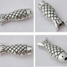 30pcs Silver Alloy Fish Beads Charm Fits Bracelet P184