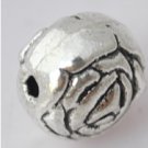 20Pcs Silver Alloy Rose Beads Charm Fits Bracelet P188