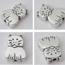 20Pcs Silver Alloy Cat Beads Charm Fits Bracelet P191