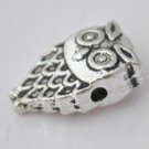 10Pcs Silver Alloy Owl Beads Charm Fits Bracelet P195