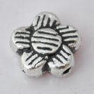 30Pcs Silver Alloy Flowers Beads Charm Fits Bracelet P194