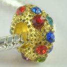 5PCS Rhinestone Beads Charm Fits Bracelet P198