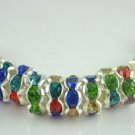 50PCS Rhinestone Beads Charm Fits Bracelet P204