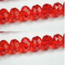 100pcs Faceted Glass Crystal Red Beads 6mm Fits Bracelet C02