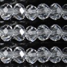 100pcs Faceted Glass Crystal White Beads 6mm Fits Bracelet C09