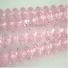 100pcs Faceted Glass Crystal Pink Beads 6mm Fits Bracelet C11