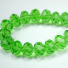 72pcs Faceted Glass Crystal Green Beads 8mm Fits Bracelet C17