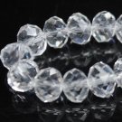 72pcs Faceted Glass Crystal White Beads 8mm Fits Bracelet C22