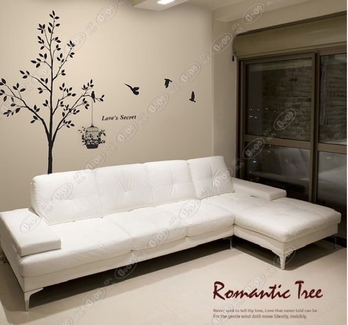 DIY Wall Art Deco Vinyl Decal Sticker Tree & Birds WB14
