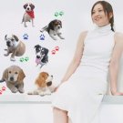 Removable Wall Stickers Art Deco Decal Sticker Lovely Dogs WB29 