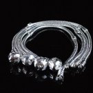 5pcs Bracelets Snake Chain Charms Fits Beads 22cm