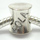 10pcs Silver Plated Cylindrical Beads Charm Fits Bracelet P228