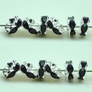 100pcs Silver Black AB Beads Charm Fits Bracelet P232