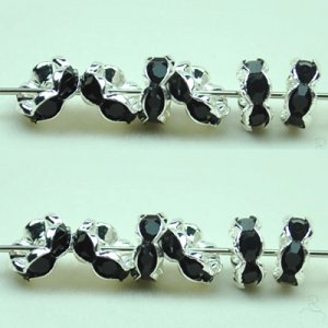 100pcs Silver Black&Acirc;&nbsp;AB Beads Charm Fits Bracelet P232