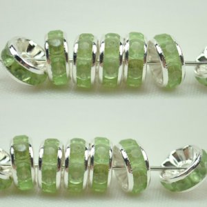 100pcs Silver Darkseagreen&Acirc;&nbsp;AB Beads Charm Fits Bracelet P238
