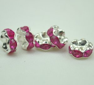 100pcs Silver Purple Red&Acirc;&nbsp;AB Beads Charm Fits Bracelet P240