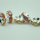 100pcs Silver Sienna AB Beads Charm Fits Bracelet P243